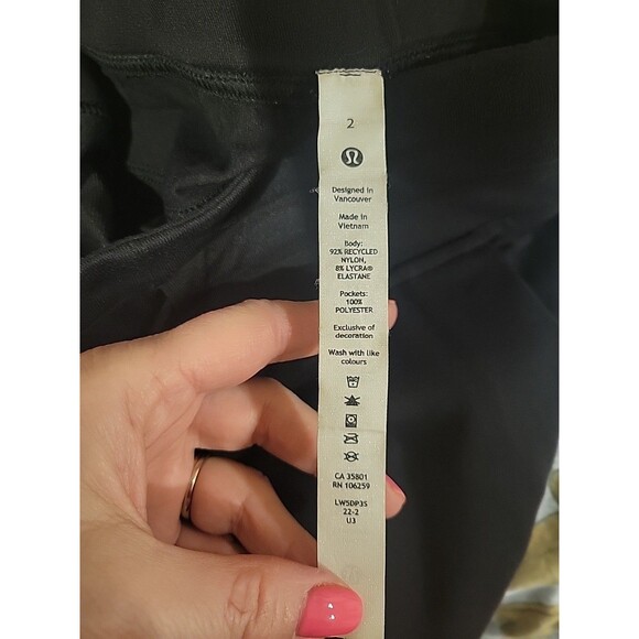 Lululemon Ready To Rulu Joggers Size 2 Black High Rise 7/8 Casual Pants W5DP3S - Picture 7 of 8